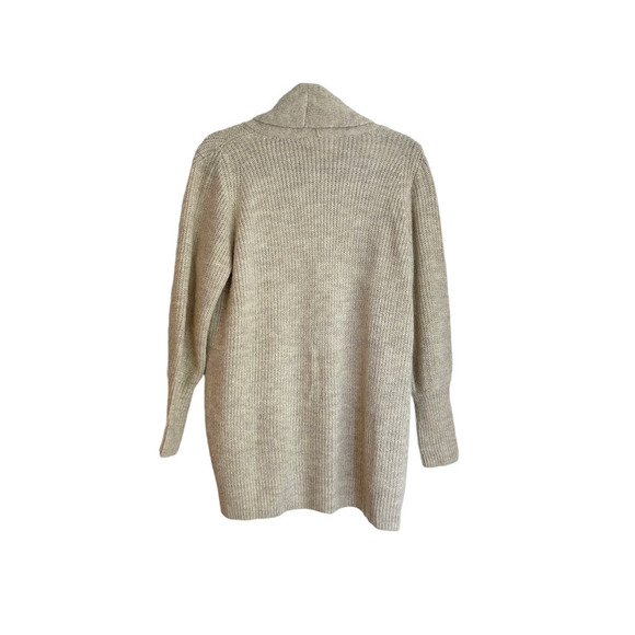 RACHEL PARCELL Shawl Collar Open Cardigan Beige Women's Size XXS - Picture 4 of 10